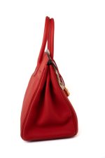 Hermes Birkin 30 Rouge de Coeur Togo D Stamp - Image 12