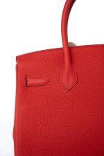 Hermes Birkin 30 Rouge de Coeur Togo D Stamp - Image 18