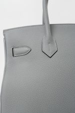 Hermes Birkin 30 Togo Blue Glacier Gold Plated - Image 6
