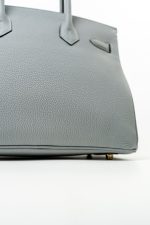 Hermes Birkin 30 Togo Blue Glacier Gold Plated - Image 12