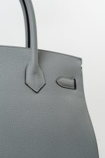 Hermes Birkin 30 Togo Blue Glacier Gold Plated - Image 15