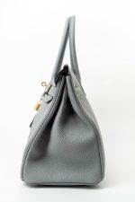Hermes Birkin 30 Togo Blue Glacier Gold Plated - Image 14