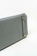Hermes Birkin 30 Togo Blue Glacier Gold Plated - Image 21