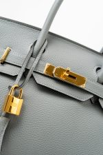 Hermes Birkin 30 Togo Blue Glacier Gold Plated - Image 22