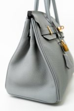 Hermes Birkin 30 Togo Blue Glacier Gold Plated - Image 34