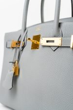 Hermes Birkin 30 Togo Blue Glacier Gold Plated - Image 35