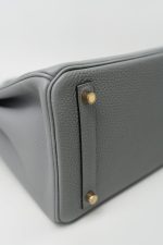 Hermes Birkin 30 Togo Blue Glacier Gold Plated - Image 7