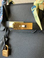 Hermes Birkin 30 Veau Togo Leather Black Gold Plated 2022 U - Image 3
