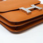 Hermes Constance 18 Abricot Veau Evercolor Leather Palladium Plated Orange - Image 5