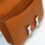 Hermes Constance 18 Abricot Veau Evercolor Leather Palladium Plated Orange - Image 6