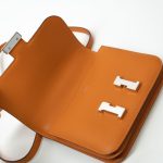 Hermes Constance 18 Abricot Veau Evercolor Leather Palladium Plated Orange - Image 11