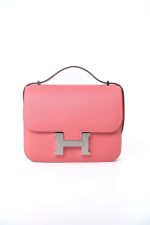Hermes Constance 18 Rose Azalee Evercolor PHW C Stamp