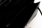 Hermes Kelly 25 Black Veau Epsom Leather Palladium Plated 2021 Z - Image 7