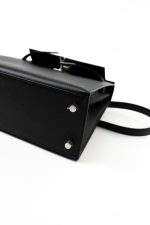 Hermes Kelly 25 Black Veau Epsom Leather Palladium Plated 2021 Z - Image 13