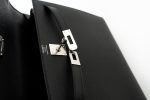 Hermes Kelly 25 Black Veau Epsom Leather Palladium Plated 2021 Z - Image 18