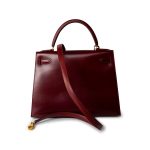 Hermes Kelly 28 Box Calfskin Rouge H Goldplated T Stamp - Image 18