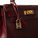 Hermes Kelly 28 Box Calfskin Rouge H Goldplated T Stamp - Image 21
