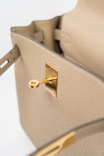 Hermes Kelly 28 Trench Veau Togo Leather Gold Plated 2016 X - Image 5