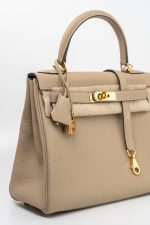 Hermes Kelly 28 Trench Veau Togo Leather Gold Plated 2016 X - Image 13