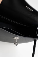 Hermes Kelly Sellier 25 Bleu Indigo Veau Epsom Leather Palladium Plated 2020 Y - Image 4