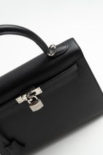 Hermes Kelly Sellier 25 Bleu Indigo Veau Epsom Leather Palladium Plated 2020 Y - Image 9