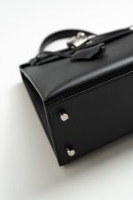 Hermes Kelly Sellier 25 Bleu Indigo Veau Epsom Leather Palladium Plated 2020 Y - Image 14
