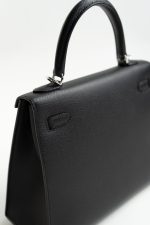 Hermes Kelly Sellier 25 Bleu Indigo Veau Epsom Leather Palladium Plated 2020 Y - Image 6