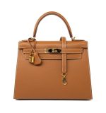 Hermes Kelly Sellier 28 Veau Epsom Leather Gold with Gold Plated Hardware 2022 Z