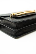 Hermès  Mini Roulis Black Ostrich Leather Gold Hardware - Image 13