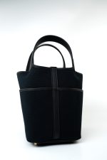Hermès Picotin Cargo 18 Black Swift and Toile Canvas Gold Hardware - Image 7