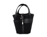 Hermès Picotin Cargo 18 Black Swift and Toile Canvas Palladium Hardware