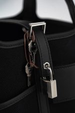 Hermès Picotin Cargo 18 Black Swift and Toile Canvas Palladium Hardware - Image 8