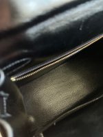 Hermes Vintage Kelly 28 Box Calfskin Black Gold Metal Fittings - Image 8