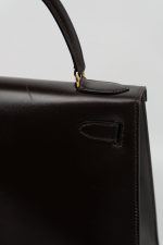 Hermes Vintage Kelly 28 Box Calfskin Chocolate Gold Metal Fittings - Image 12