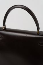 Hermes Vintage Kelly 28 Box Calfskin Chocolate Gold Metal Fittings - Image 16
