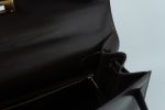 Hermes Vintage Kelly 28 Box Calfskin Chocolate Gold Metal Fittings - Image 21