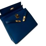 Hermes Vintage Kelly 28 Couchvel Blue France Y Stamp - Image 6