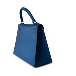 Hermes Vintage Kelly 28 Couchvel Blue France Y Stamp - Image 9