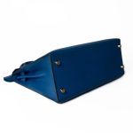 Hermes Vintage Kelly 28 Couchvel Blue France Y Stamp - Image 10