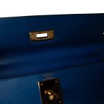 Hermes Vintage Kelly 28 Couchvel Blue France Y Stamp - Image 12