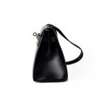 Hermes Vintage Mini Kelly Black Box Calfskin Leather Shoulder Bag - Image 7