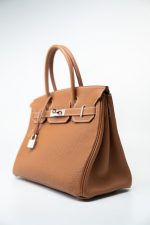 Installment of Birkin 30 Gold Veau Togo Leather Palladium Plated Hardware R - Image 4