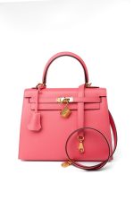 Kelly 25 Rose Azalée Veau Epsom Gold Plated C Stamp