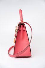 Kelly 25 Rose Azalée Veau Epsom Gold Plated C Stamp - Image 5