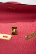 Kelly 25 Rose Azalée Veau Epsom Gold Plated C Stamp - Image 14
