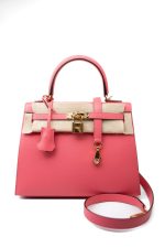 Kelly 25 Rose Azalée Veau Epsom Gold Plated C Stamp - Image 2