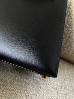 Kelly 25 Veau Madame Leather Shiny Niloticus Crocodile Skin Gold Plated - Image 2