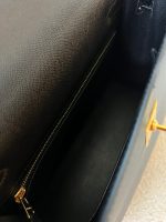 Kelly 25 Veau Madame Leather Shiny Niloticus Crocodile Skin Gold Plated - Image 4