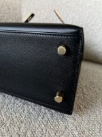 Kelly 25 Veau Madame Leather Shiny Niloticus Crocodile Skin Gold Plated - Image 7