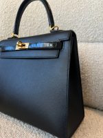 Kelly 25 Veau Madame Leather Shiny Niloticus Crocodile Skin Gold Plated - Image 11